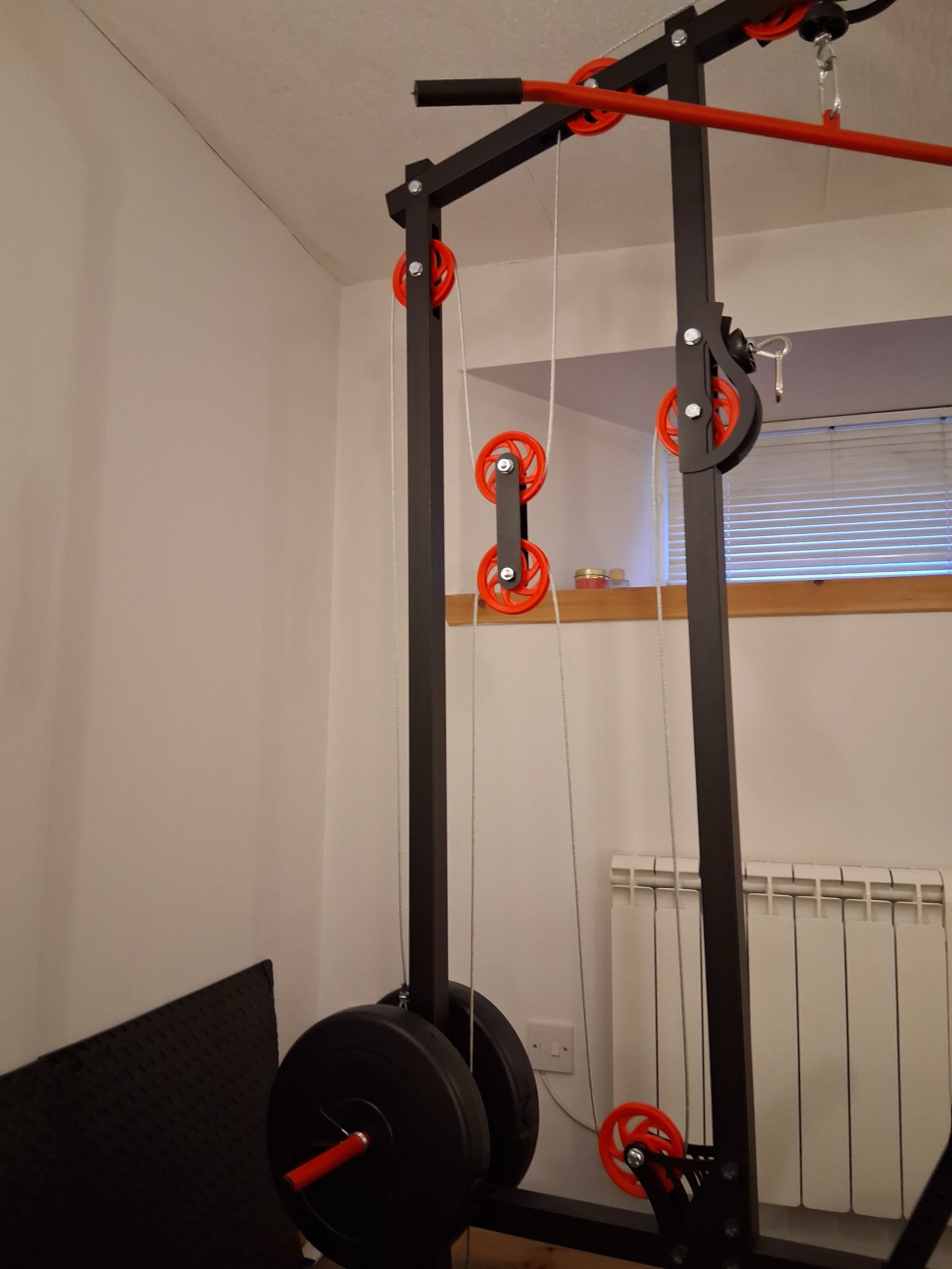 Used K-sport freestanding lat pulldown and low row machine for home gym Plate Loaded Machine — photo 2