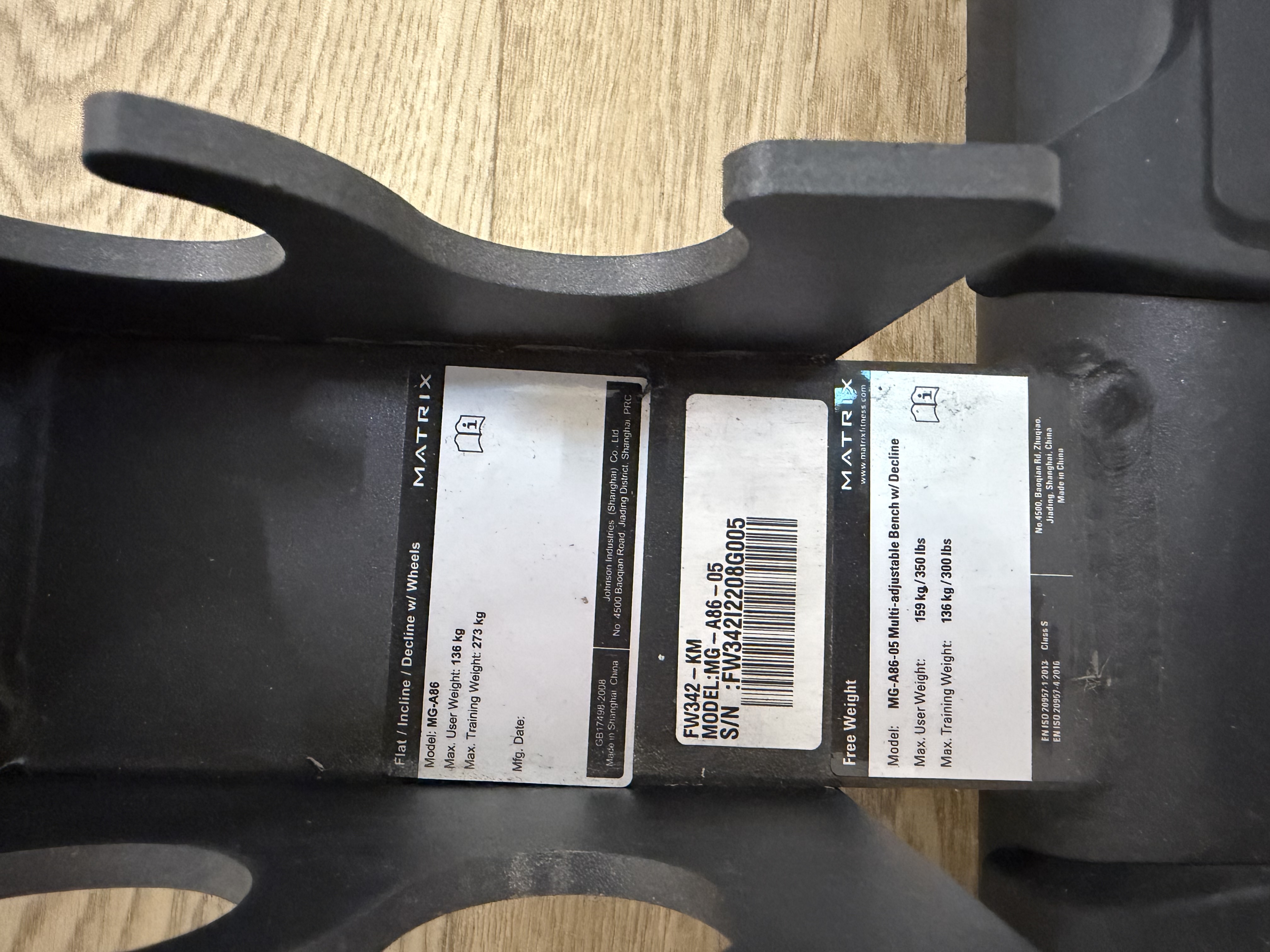 Used Matrix Fitness MG-A86-05 Bench — photo 4