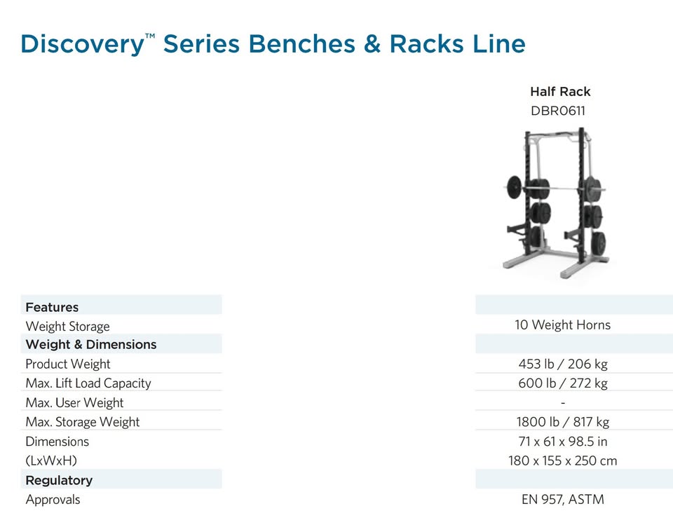 Used Precor DBR0611 Squat Rack — photo 4