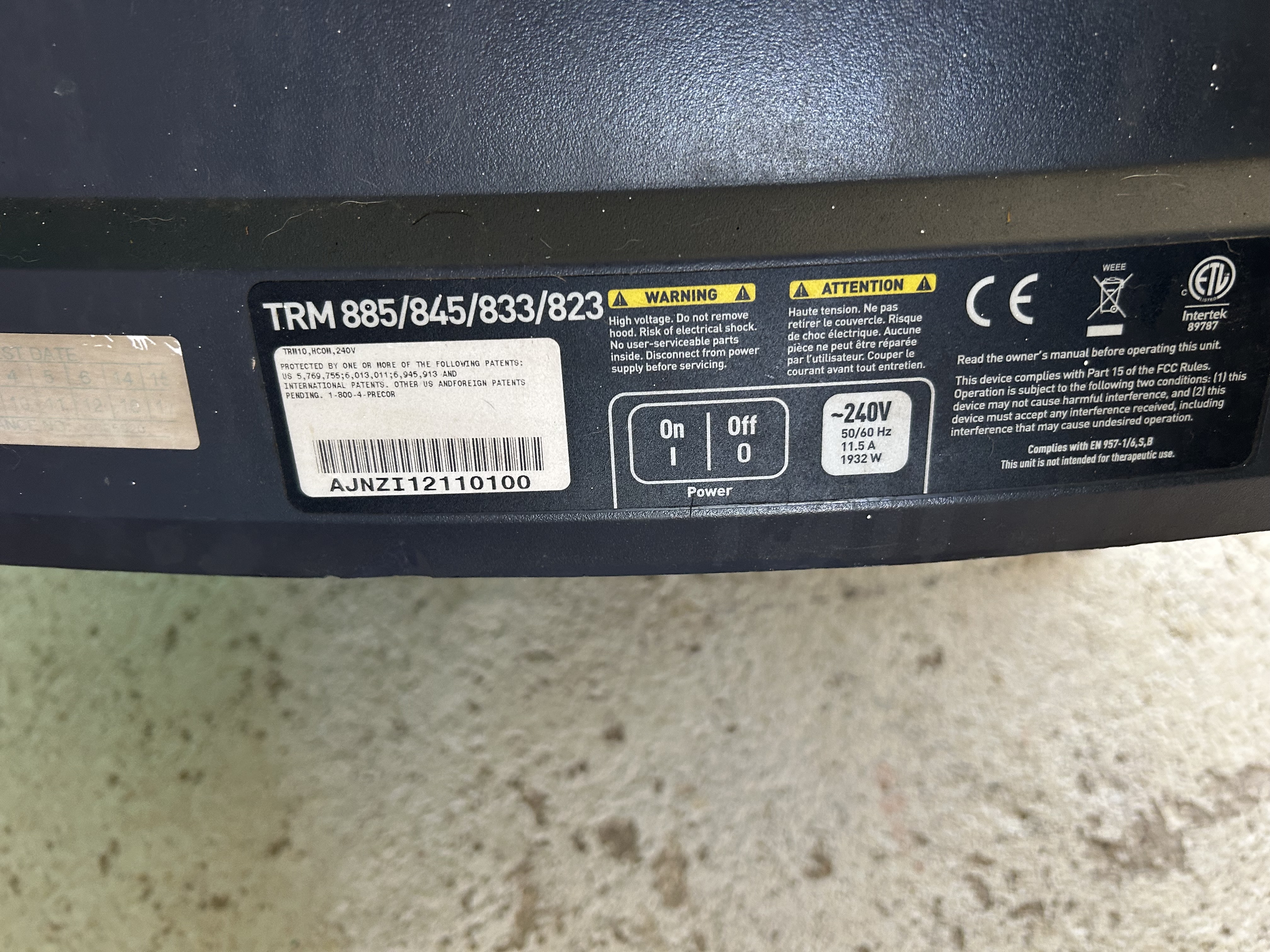 Used Precor Experience Precor TRM835 Treadmill — photo 4